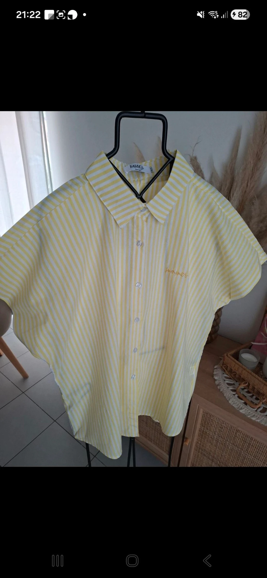 Chemise jaune oversize taille M/L